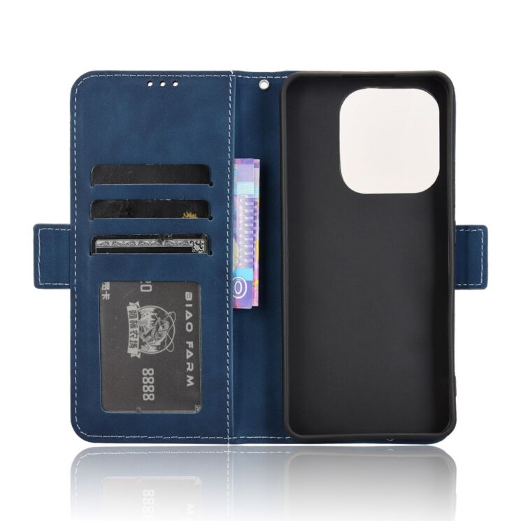 Чехол Deexe Wallet Stand для Xiaomi Redmi Note 14 4G - Blue: фото 2 из 7