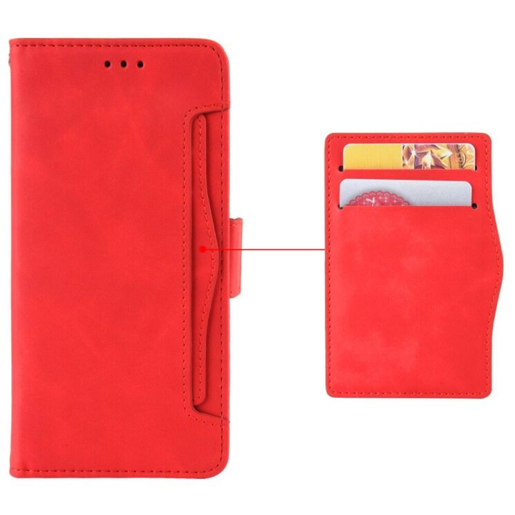Чехол Deexe Wallet Stand для Xiaomi Redmi Note 14 Pro 5G / Note 14 Pro Plus / Poco X7 - Red: фото 3 из 7