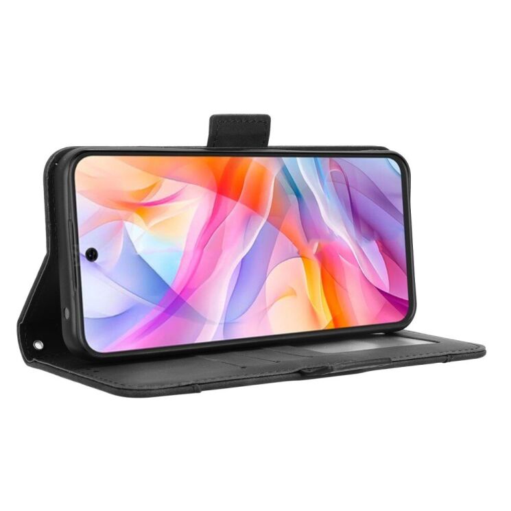 Чехол Deexe Wallet Stand для ZTE Nubia V70 Design - Black: фото 4 из 7