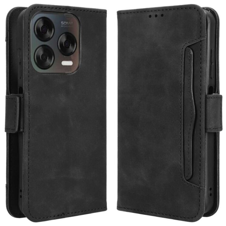 Чехол Deexe Wallet Stand для ZTE Nubia V70 Design - Black: фото 1 из 7