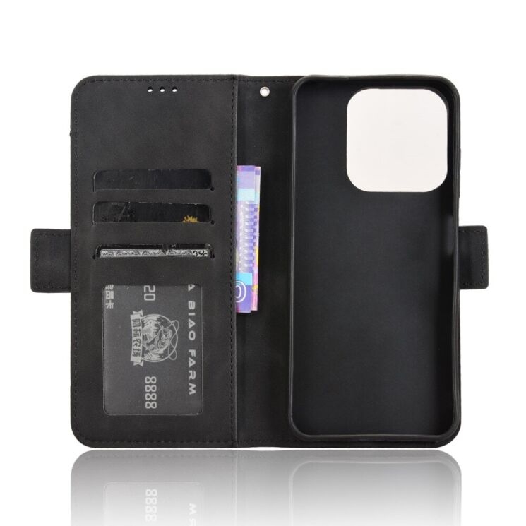 Чехол Deexe Wallet Stand для ZTE Nubia V70 Design - Black: фото 5 из 7