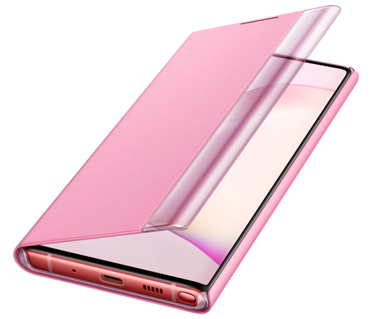 Чехол-книжка Clear View Cover для Samsung Galaxy Note 10 (N970) EF-ZN970CPEGRU - Pink: фото 4 из 5
