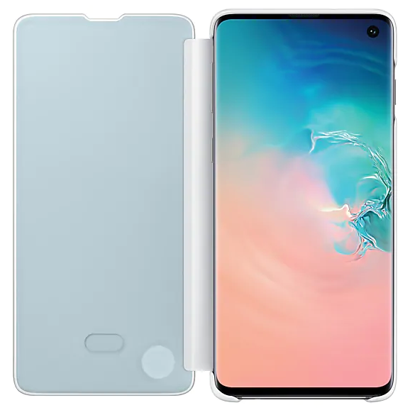 Чехол-книжка Clear View Cover для Samsung Galaxy S10 (G973) EF-ZG973CWEGRU - White: фото 2 из 4