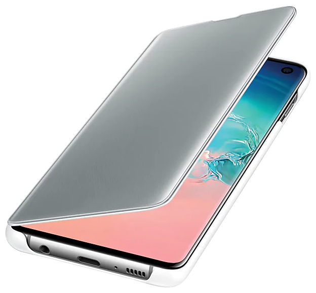 Чехол-книжка Clear View Cover для Samsung Galaxy S10 (G973) EF-ZG973CWEGRU - White: фото 1 из 4