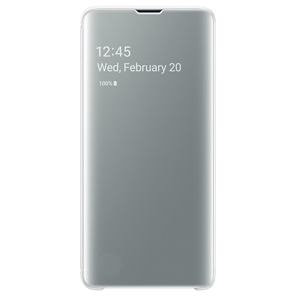 Чехол-книжка Clear View Cover для Samsung Galaxy S10 (G973) EF-ZG973CWEGRU - White: фото 3 из 4