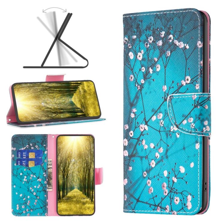 Чохол-книжка Deexe Color Wallet для Honor 200 Pro - Plum Blossom: фото 2 з 6
