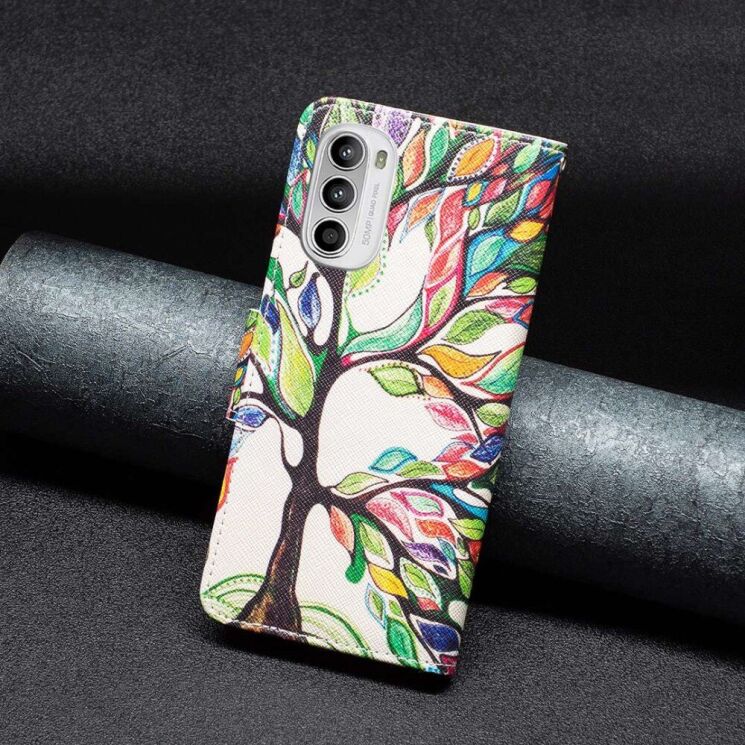 Чохол-книжка Deexe Color Wallet для Motorola Moto G52 / G82 - Life Tree: фото 3 з 8