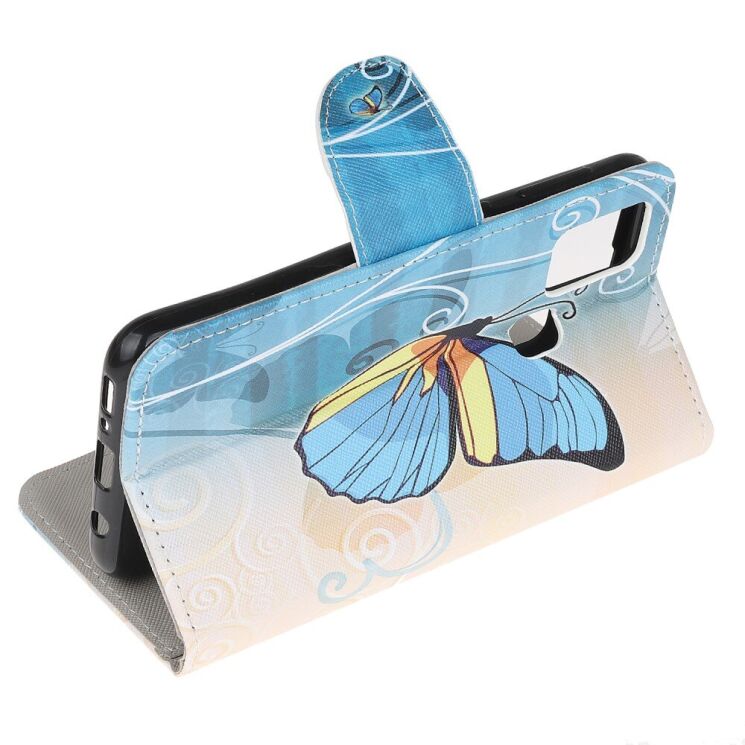 Чехол-книжка Deexe Color Wallet для OnePlus Nord N100 - Blue Butterfly: фото 4 из 6