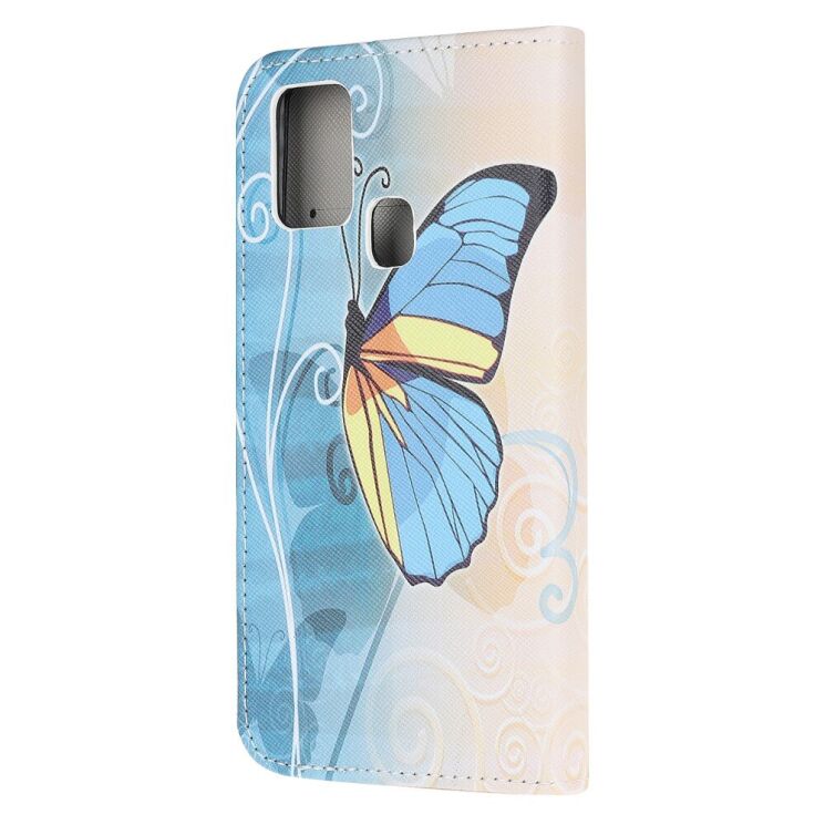 Чехол-книжка Deexe Color Wallet для OnePlus Nord N100 - Blue Butterfly: фото 3 из 6