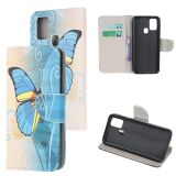 Чохол з малюнком Deexe Color Wallet для OnePlus Nord N100 - Blue Butterfly: фото 1 з 6