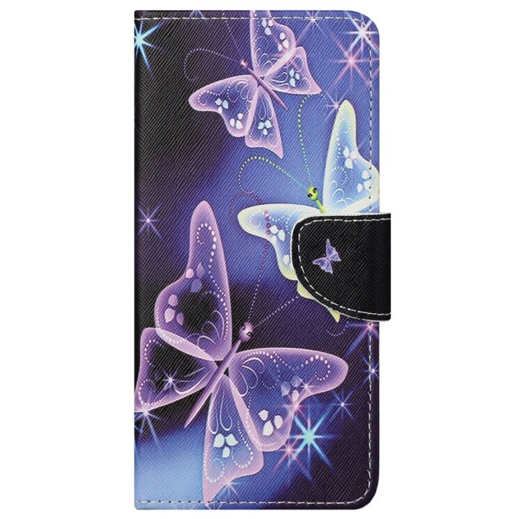 Чехол с рисунком Deexe Color Wallet для OnePlus Nord N20 - Sparkling Butterflies: фото 2 из 5