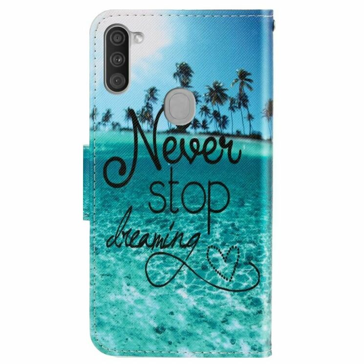 Чехол-книжка Deexe Color Wallet для Samsung Galaxy M11 (M115) - Never Stop Dreaming: фото 2 из 5