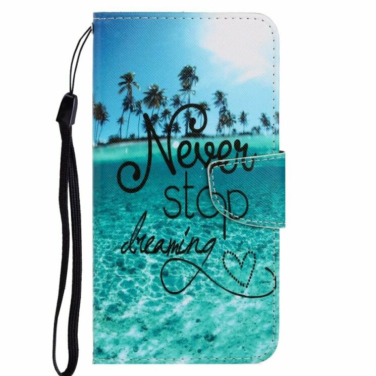 Чехол-книжка Deexe Color Wallet для Samsung Galaxy M11 (M115) - Never Stop Dreaming: фото 1 из 5