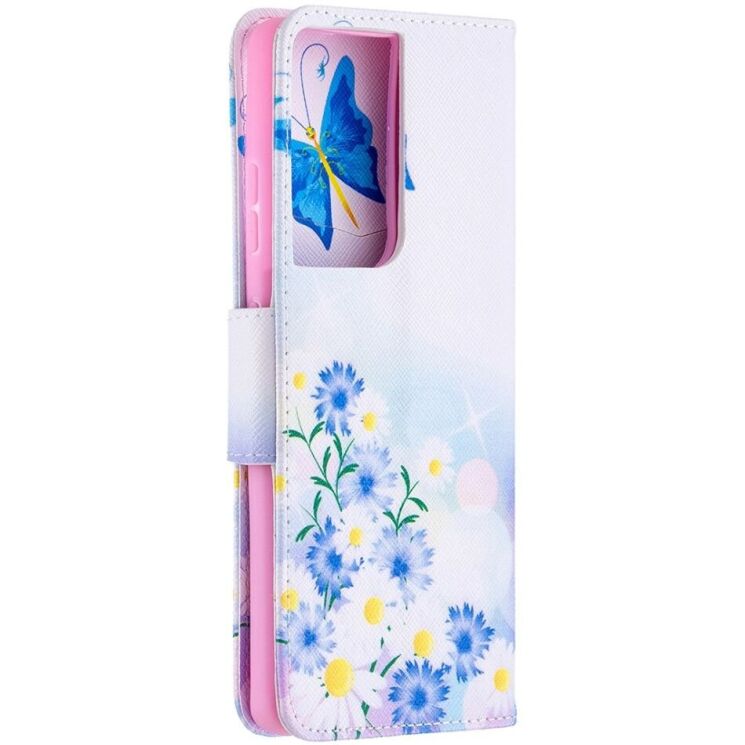 Чехол-книжка Deexe Color Wallet для Samsung Galaxy S21 Ultra (G998) - Butterfly and Flower: фото 4 из 9
