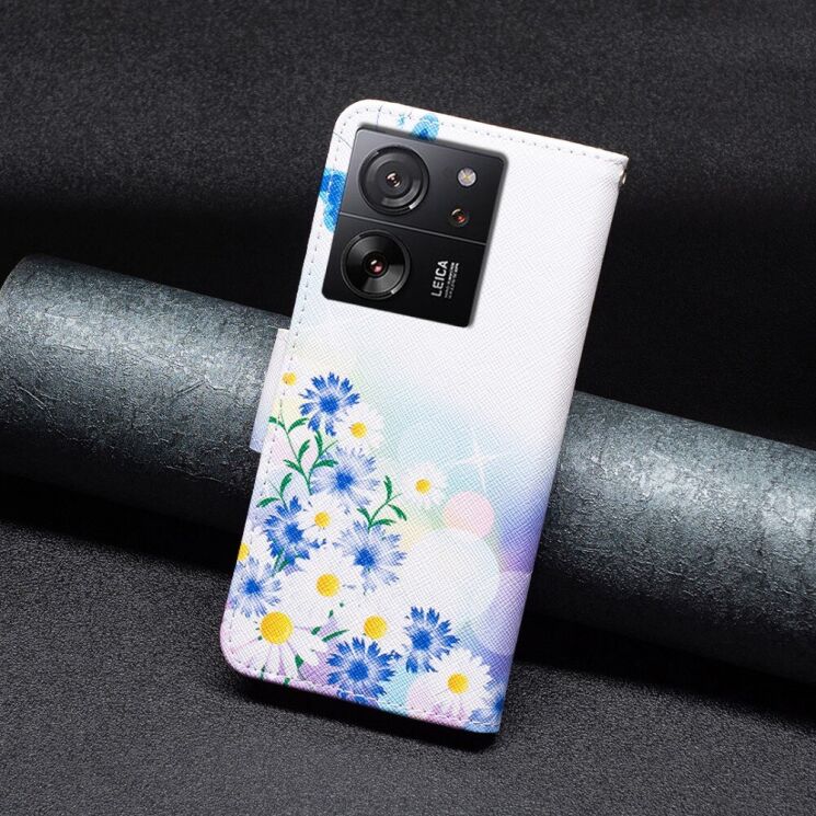 Чехол-книжка Deexe Color Wallet для Xiaomi 13T / 13T Pro - Butterfly and Flowers: фото 6 из 8