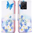 Чехол-книжка Deexe Color Wallet для Xiaomi 13T / 13T Pro - Butterfly and Flowers (338434J)