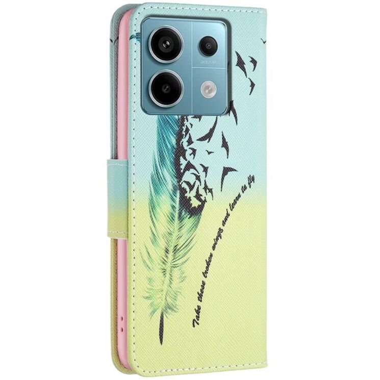 Чехол-книжка Deexe Color Wallet для Xiaomi Redmi Note 13 Pro 4G / Poco M6 Pro - Feather and Birds: фото 3 из 6