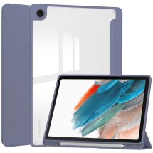 Чехол-книжка Deexe Crystal Back для Samsung Galaxy Tab A9 Plus (X210/216) - Purple: фото 1 из 8