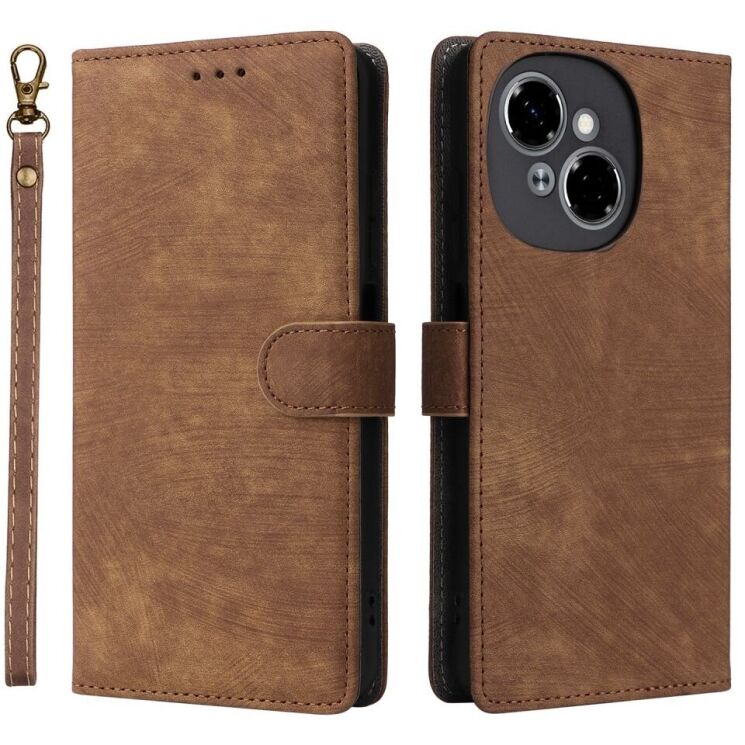 Чехол-книжка Deexe Delta Book для TECNO Spark Go 1 - Brown: фото 1 из 7