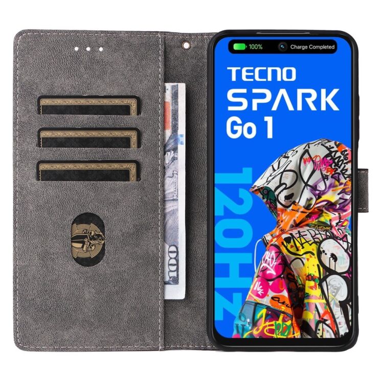 Чехол-книжка Deexe Delta Book для TECNO Spark Go 1 - Brown: фото 2 из 7