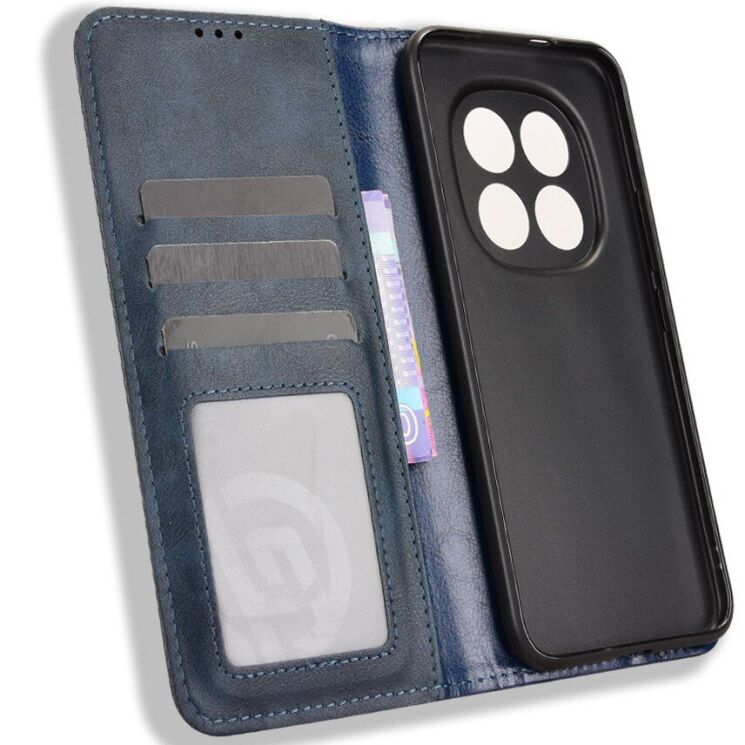 Чехол-книжка Deexe Retro Style для Xiaomi Redmi Note 15 Pro Plus / Poco M8 Pro 5G - Blue: фото 5 из 19