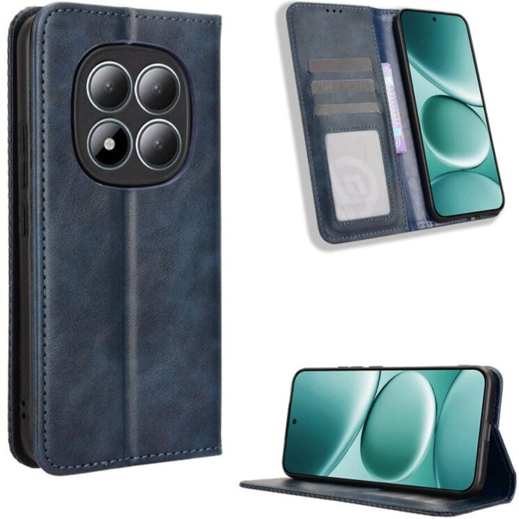 Чехол-книжка Deexe Retro Style для Xiaomi Redmi Note 15 Pro Plus / Poco M8 Pro 5G - Blue: фото 2 из 19