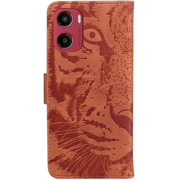 Чохол-книжка Deexe Tiger для Motorola Moto G05 / Moto E15 - Brown: фото 6 з 7