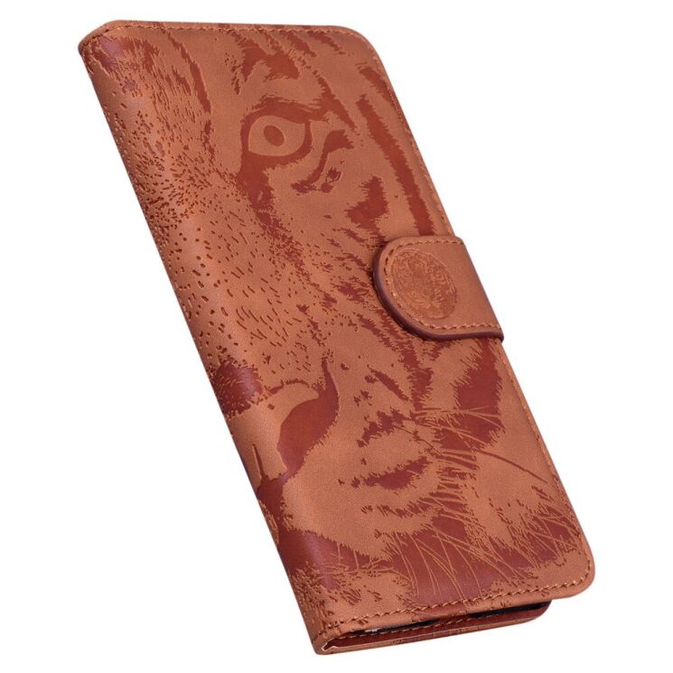 Чохол-книжка Deexe Tiger для Motorola Moto G05 / Moto E15 - Brown: фото 4 з 7