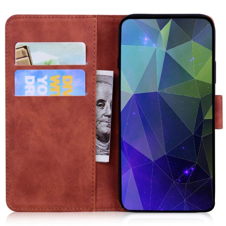 Чохол-книжка Deexe Tiger для Motorola Moto G05 / Moto E15 - Brown: фото 2 з 7