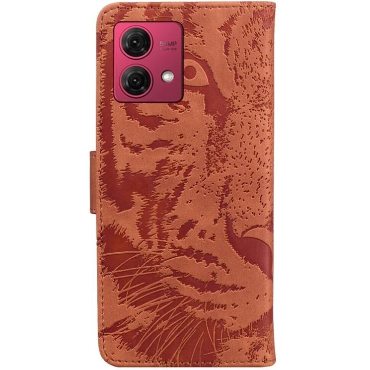 Чохол-книжка Deexe Tiger для Motorola Moto G84 - Brown: фото 6 з 7