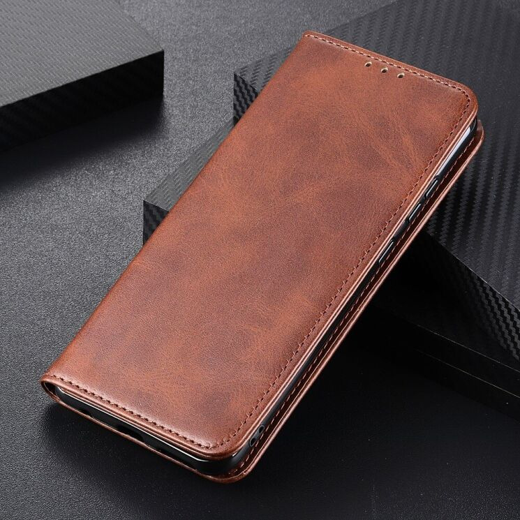 Чехол-книжка Deexe Wallet Case для Motorola Moto G200 - Coffee: фото 7 из 10