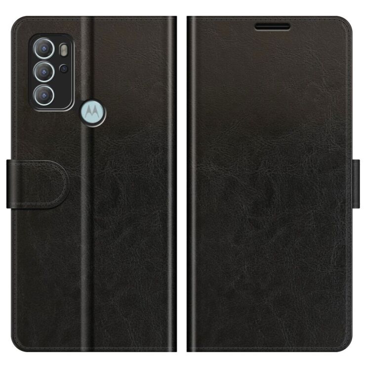 Чехол-книжка Deexe Wallet Style для Motorola Moto G60s - Black: фото 2 из 8