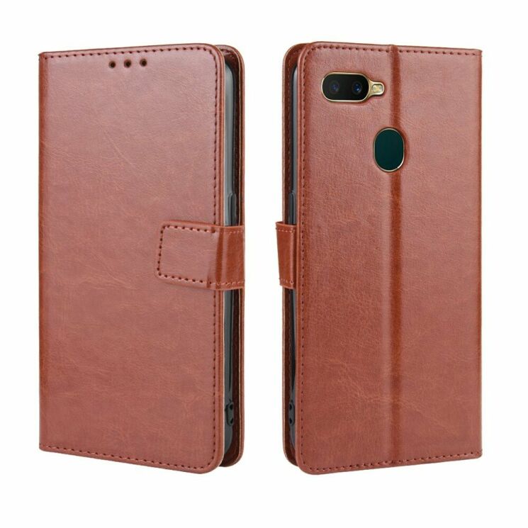 Чехол-книжка Deexe Wallet Style для OPPO A5S - Brown: фото 7 из 7