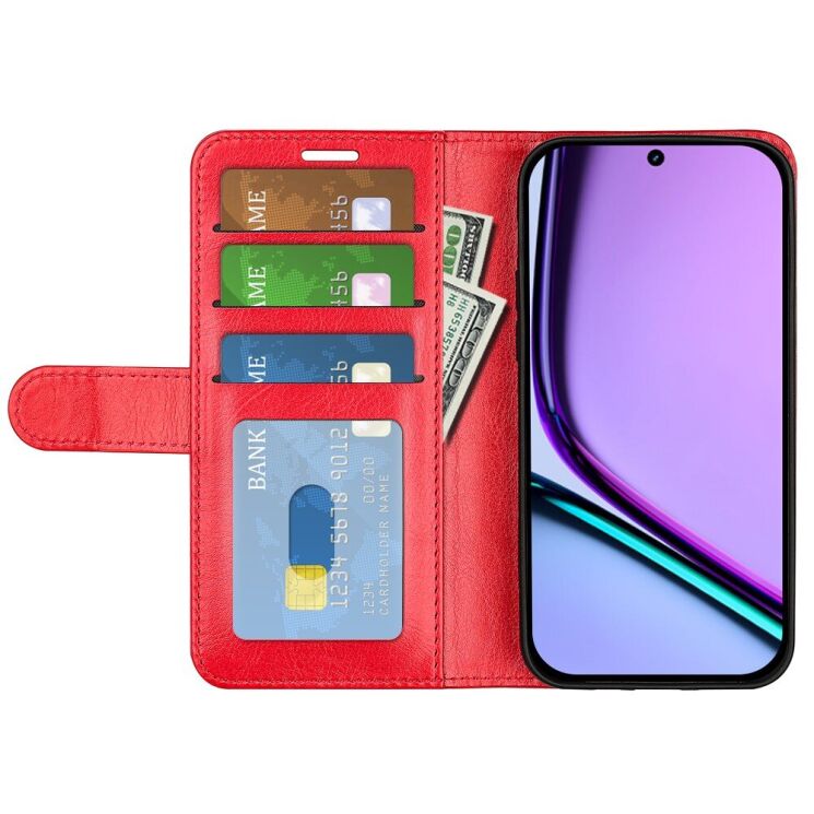 Чехол-книжка Deexe Wallet Style для Realme C67 - Red: фото 2 из 7