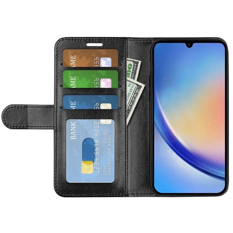 Чехол-книжка Deexe Wallet Style для Samsung Galaxy A34 (A346) - Black: фото 2 из 9