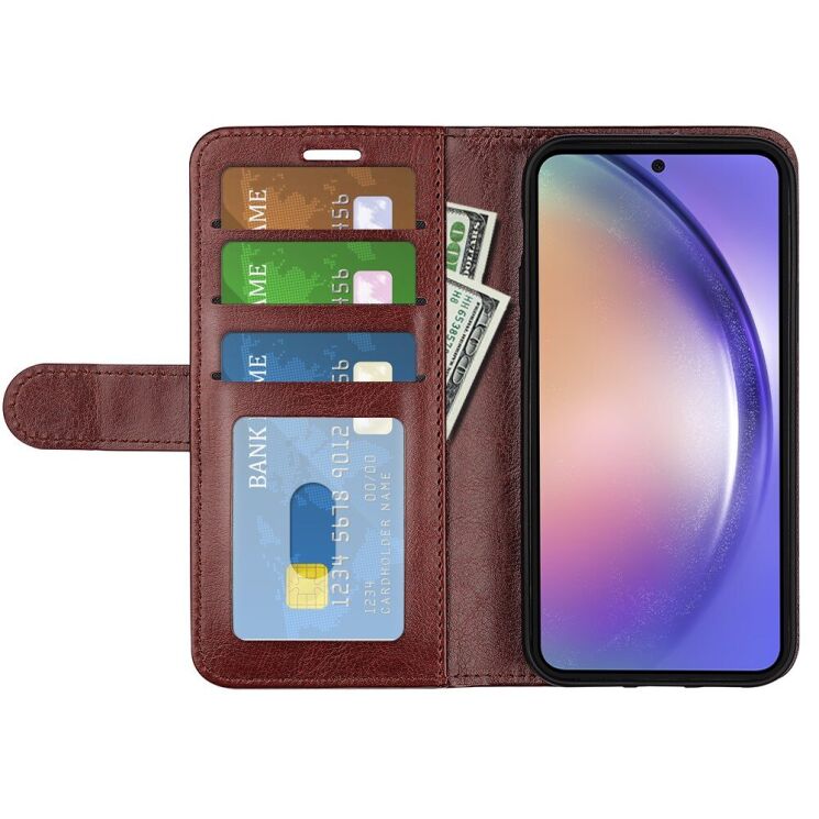 Чехол-книжка Deexe Wallet Style для Samsung Galaxy A55 (A556) - Brown: фото 2 из 7