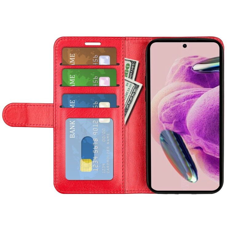Чехол-книжка Deexe Wallet Style для Xiaomi Redmi Note 12S - Red: фото 2 из 9