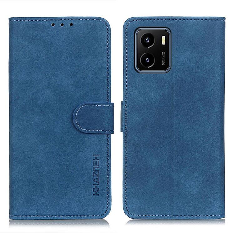 Чехол-книжка KHAZNEH Retro Wallet для VIVO Y15s - Blue: фото 2 из 10