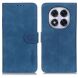 Чехол-книжка KHAZNEH Retro Wallet для Xiaomi Redmi Note 14 Pro 5G / Note 14 Pro Plus - Blue (373142L). Фото 1 из 8