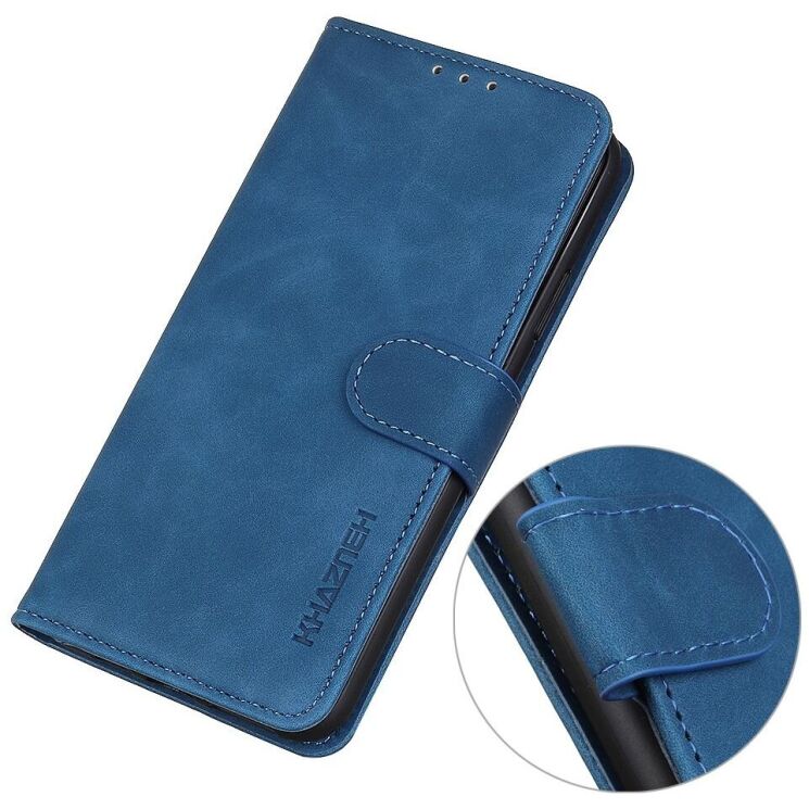 Чехол-книжка KHAZNEH Retro Wallet для Xiaomi Redmi Note 14 Pro 5G / Note 14 Pro Plus - Blue: фото 6 из 8