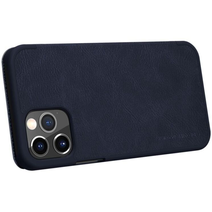 Чехол-книжка NILLKIN Qin Series для Apple iPhone 12 / iPhone 12 Pro - Blue: фото 3 из 15