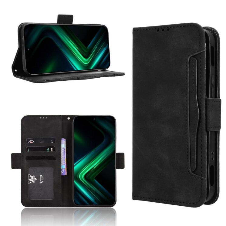 Чехол-книжка с карманами Deexe Wallet Stand для Infinix GT 50 Pro - Black (422401B) Чехол-книжка с карманами Deexe Wallet Stand для Infinix GT 50 Pro - Black: фото 8 из 15