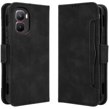 Чехол-книжка с карманами Deexe Wallet Stand для Infinix GT 50 Pro - Black: фото 1 из 15