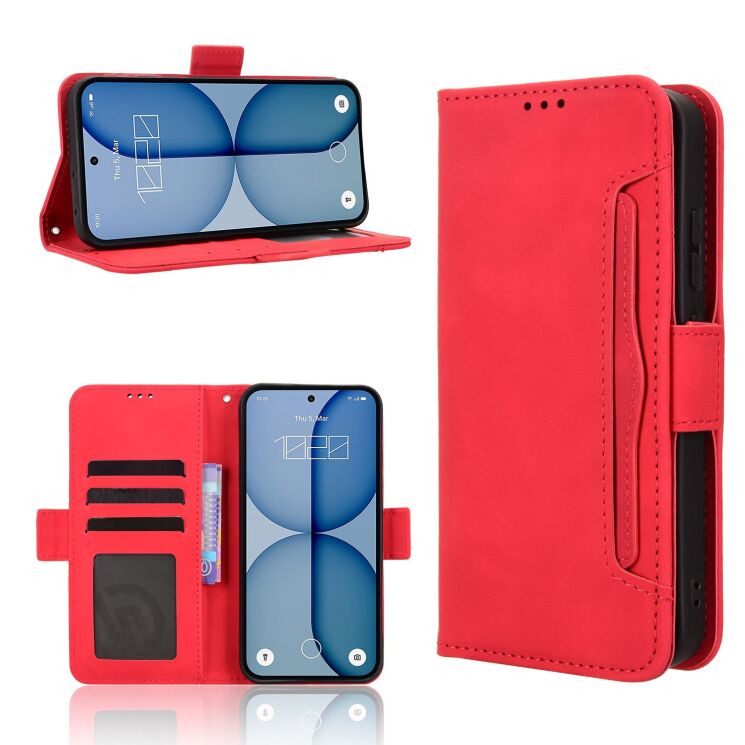 Чохол-книжка з кишеньками Deexe Wallet Stand для Nothing Phone (4a) - Red (411309R) Чохол-книжка з кишеньками Deexe Wallet Stand для Nothing Phone (4a) - Red: фото 8 з 8