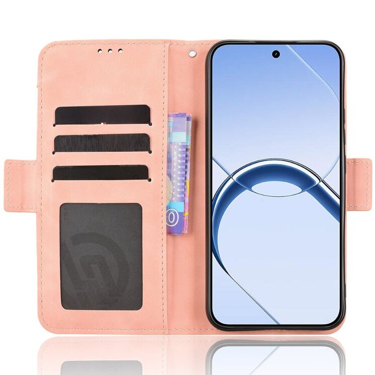 Чохол-книжка з кишеньками Deexe Wallet Stand для Realme 16 - Pink: фото 5 з 15