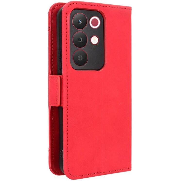 Чехол-книжка с карманами Deexe Wallet Stand для Realme C85 Pro - Red: фото 6 из 15
