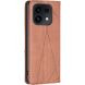 Чохол-книжка з кишеньками UniCase Geometric Pattern для OPPO Reno 16 / 16 Pro - Brown (413212Z). Фото 3 з 10