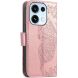 Чехол-книжка с рисунком UniCase Butterfly Pattern для OPPO Reno 16 / 16 Pro - Rose Gold (413214RG). Фото 5 из 14