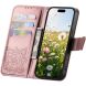 Чехол-книжка с рисунком UniCase Butterfly Pattern для OPPO Reno 16 / 16 Pro - Rose Gold (413214RG). Фото 2 из 14