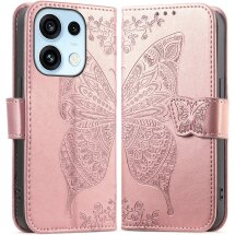 Чехол-книжка с рисунком UniCase Butterfly Pattern для OPPO Reno 16 / 16 Pro - Rose Gold: фото 1 из 14
